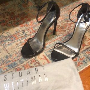 Stuart Weitzman Nudist II Sandal 100 Black Heels